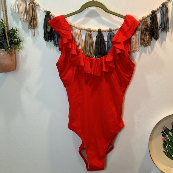 J.crew ruffles open back one piece - Picture 4 of 9